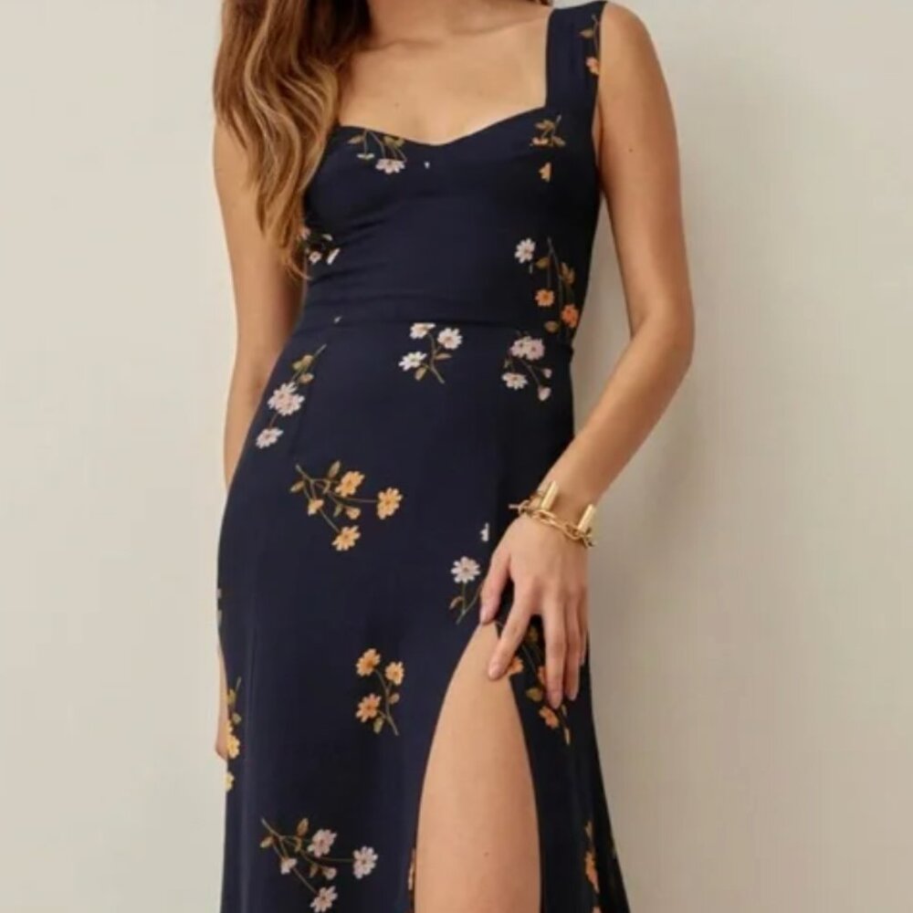 Reformation Midi Dress Floral Size 4
